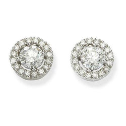 Sprankelende 2,32 Karaat Echt Diamanten Oorknopjes Halo Oorbel Wit Goud 14K
