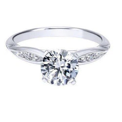 Sprankelende 3.10 Karaat Echte Natuurlijke uit de aarde gewonnen Diamanten Trouwring Witgoud 14K