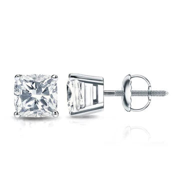 Sprankelende 4,40 Ct Prong Set Echt Diamanten Oorknopjes Goud Wit 14K