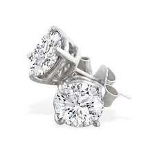 Afbeelding in Gallery-weergave laden, GIA-gecertificeerd Sprankelende 4.55 Karaat Natuurlijke Echte (Niet labgekweekt) Diamanten Lady Oorknopjes Witgoud 14K Diamant
