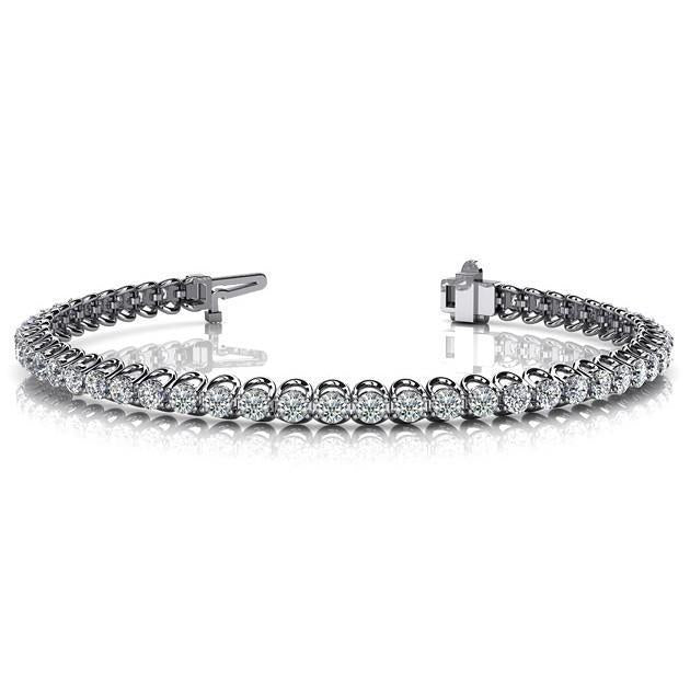 Sprankelende 6,30 Karaat Echt Diamanten Tennisarmband Nieuw WG 14K