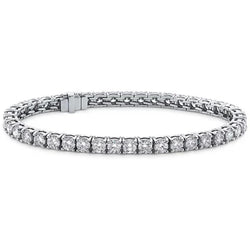 Sprankelende 8,40 Ct Rond Geslepen Echt Diamanten Tennisarmband Wit Goud 14K