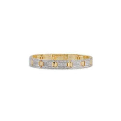 Sprankelende Briljant Geslepen 10,50 Karaat Echt Diamanten Heren Armband YG 14K