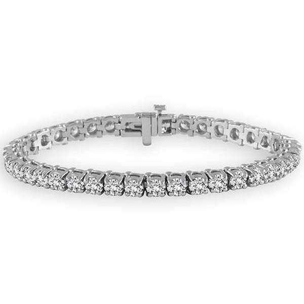 Sprankelende Ronde Briljant Geslepen 6 Karaat Echt Diamanten Tennisarmband