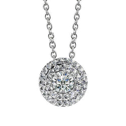 Sprankelende Ronde Briljante 1,87 Ct Echt Diamanten Hanger Ketting