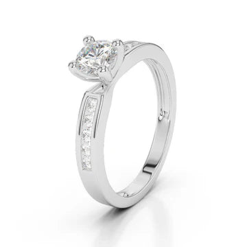 Sprankelende Ronde Geslepen 1,90 Ct Echt Diamanten Trouwring Wit Goud 14K