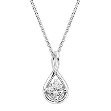 Sprankelende Solitaire 1,5 Karaat Ronde Geslepen Echt Diamanten Hanger Ketting