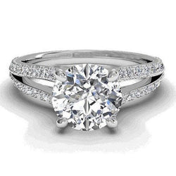 Sprankelende Solitaire Met Accent 3,50 karaat Echt Diamanten Verlovingsring