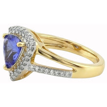 Afbeelding in Gallery-weergave laden, Sprankelende Sri Lanka blauwe saffier Natuurlijke echte diamanten ( niet in een laboratorium gekweekt ) 1.51 ct ring
