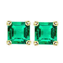 Luxe GIA-Gecertificeerd Colombiaanse Smaragd Gemstone Earring