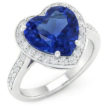 Afbeelding in Gallery-weergave laden, Sri Lanka Blauwe Saffier uit de aarde gewonnen Diamanten Ring Witgoud 4.5 Ct
