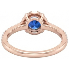 Afbeelding in Gallery-weergave laden, Sri Lanka Saffier Diamanten 3.25 Karaat Ring Rose Goud
