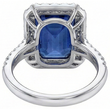 Afbeelding in Gallery-weergave laden, Sri Lanka Saffier Diamanten 4.30 Karaat Trouwring 14K Goud Wit
