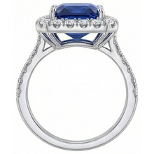 Afbeelding in Gallery-weergave laden, Sri Lanka Saffier Diamanten 4.30 Karaat Trouwring 14K Goud Wit
