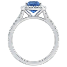 Afbeelding in Gallery-weergave laden, Sri Lanka Saffier Diamanten Ring Goud Wit 14K 3.35 Karaat
