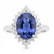 Afbeelding in Gallery-weergave laden, Sri Lanka Kleur Saffier Ovaal IGI GECERTIFICEERDE Diamanten Ring 8.51 Karaat Edelsteen Sieraden
