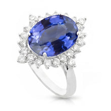 Afbeelding in Gallery-weergave laden, Sri Lanka Kleur Saffier Ovaal IGI GECERTIFICEERDE Diamanten Ring 8.51 Karaat Edelsteen Sieraden
