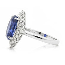 Afbeelding in Gallery-weergave laden, Sri Lanka Kleur Saffier Ovaal IGI GECERTIFICEERDE Diamanten Ring 8.51 Karaat Edelsteen Sieraden

