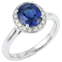 Afbeelding in Gallery-weergave laden, echte round saffier 2.90karaat ring vooraanzicht
