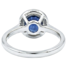 Afbeelding in Gallery-weergave laden, echte round saffier 2.90karaat ring profielweergave

