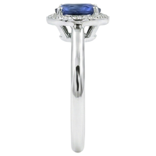 Afbeelding in Gallery-weergave laden, echte round saffier 2.90karaat ring bovenaanzicht
