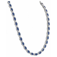 Afbeelding in Gallery-weergave laden, Sri Lanka Kleur Blauwe Saffier IGI GECERTIFICEERDE Diamanten 40.25 Karaat Damesketting
