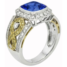 Afbeelding in Gallery-weergave laden, echte round diamant 3.26karaat ring close-up detail

