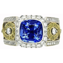 Afbeelding in Gallery-weergave laden, echte round diamant 3.26karaat ring zijaanzicht
