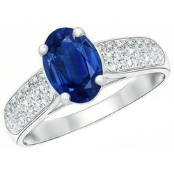Echte Saffier Ring 4.40 Karaat