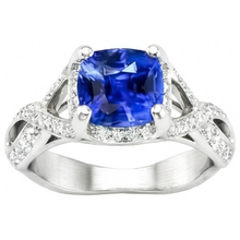 Afbeelding in Gallery-weergave laden, echte round saffier 4.50karaat ring close-up detail
