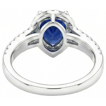 Afbeelding in Gallery-weergave laden, echte round saffier 2.75karaat ring profielweergave
