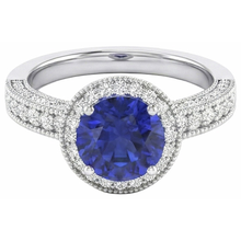 Afbeelding in Gallery-weergave laden, echte round diamant 3.05karaat ring zijaanzicht
