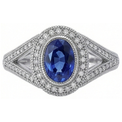 Echte Saffier Ring 3.51 Karaat