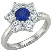 Afbeelding in Gallery-weergave laden, echte round diamant 4karaat ring vooraanzicht
