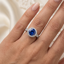 Afbeelding in Gallery-weergave laden, echte round diamant 3.05karaat ring profielweergave
