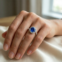 Afbeelding in Gallery-weergave laden, echte round diamant 2.50karaat ring op wit
