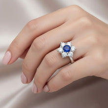 Afbeelding in Gallery-weergave laden, echte round diamant 4karaat ring drie kwart
