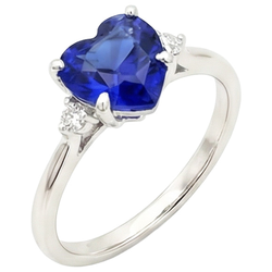 Echte Saffier Ring 2 Karaat