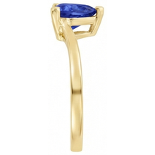 Afbeelding in Gallery-weergave laden, Srilanka Sapphire Solitaire Trillion-vormige ring 1 karaat geel goud
