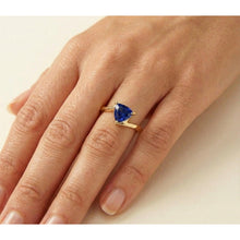 Afbeelding in Gallery-weergave laden, echte trillion saffier 1karaat ring op wit
