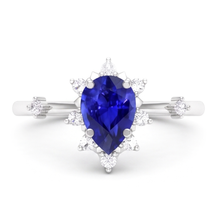 Afbeelding in Gallery-weergave laden, Ster Korenbloem Saffier Gekleurde Steen Ring 1,50 karaat – 14K
