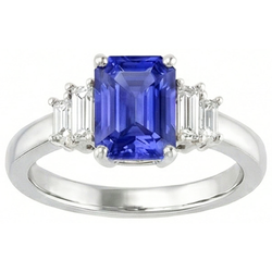 Echte Saffier Ring 2.50 Karaat