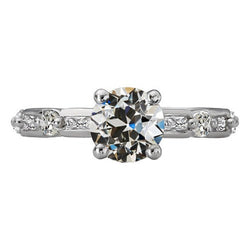 Ring met uit de aarde gewonnen natuurlijke diamanten (baguette en oud-geslepen rond) van 5.50 karaat