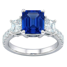 Afbeelding in Gallery-weergave laden, echte round diamant 3.50karaat ring zijaanzicht
