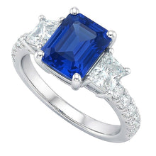 Afbeelding in Gallery-weergave laden, echte round diamant 3.50karaat ring bovenaanzicht
