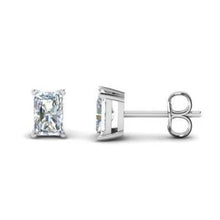 Afbeelding in Gallery-weergave laden, GIA-gecertificeerd Schitterende Radiant geslepen 3.71 Ct natuurlijke uit de aarde gewonnen diamanten dames oorknoppen Witgoud
