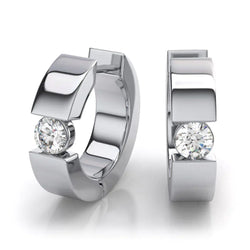 Oorhangers 14 Karaat Witgoud met Fijne Diamant – 0,60 karaat