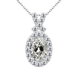 Handgemaakt Fijne Diamant Druppel Hanger 2 karaat