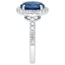 Afbeelding in Gallery-weergave laden, echte round saffier 1.90karaat ring profielweergave
