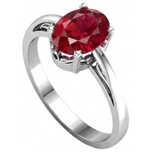 Afbeelding in Gallery-weergave laden, echte oval robijn 2.00karaat ring close-up detail
